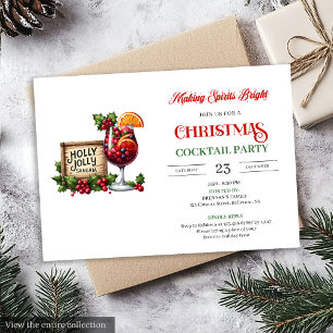 Playful Christmas Cocktails Printable Party Invite