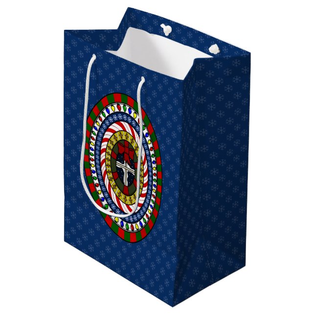 Playful Christmas Gift Bag (Front Angled)