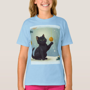 Playful Christmas Kitten T-Shirt