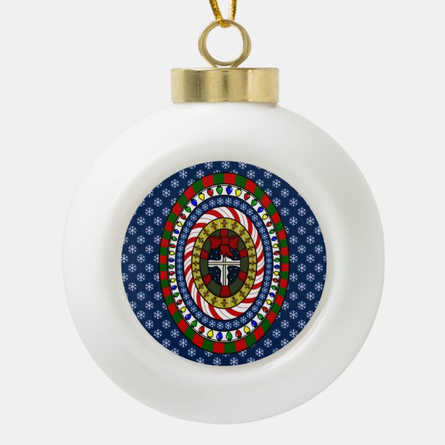 Playful Christmas Premium Ornament (Front)