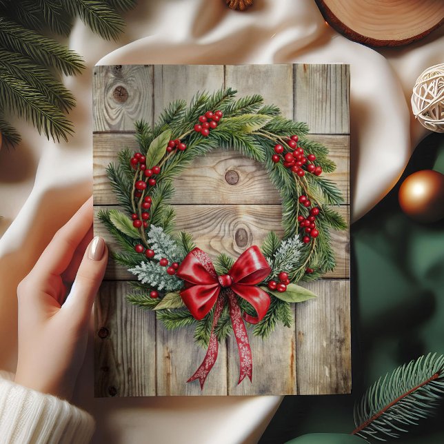Playful Christmas wreath tissue paper rustic (Playful Christmas bells tissue paper rustic holiday

)