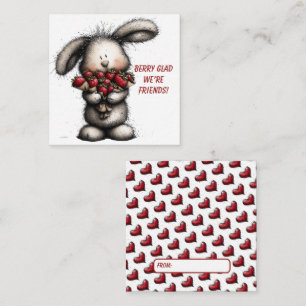 Playful Classroom Valentine – Bunny Design  Card