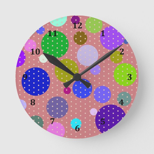 Playful Clock Design, Dots on Dots (Front)