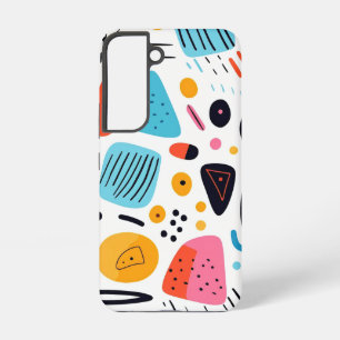 Playful Colourful Geometric Memphis Style Pattern Samsung Galaxy Case