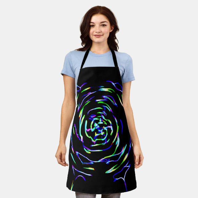 Playful Colourful Pattern Apron (Worn)