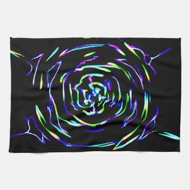 Playful Colourful Pattern Tea Towel (Horizontal)