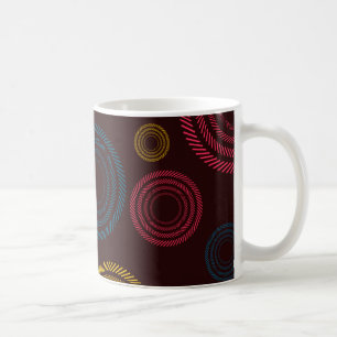 Playful, colourful, trendy, cool striped circles coffee mug