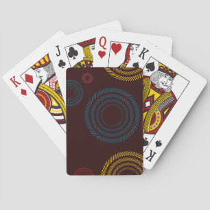 Playful, colourful, trendy, cool striped circles playing cards