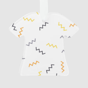 Playful, colourful, trendy, modern memphis zigzags ornament