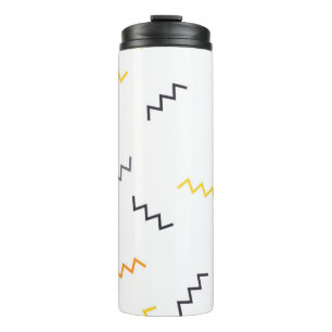 Playful, colourful, trendy, modern memphis zigzags thermal tumbler
