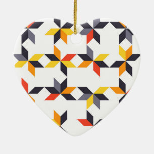 Playful, colourful, trendy, urban cool illustratio ceramic ornament