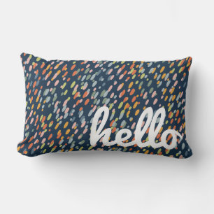 Playful Confetti Dot, Modern Painterly Welcome Lumbar Cushion