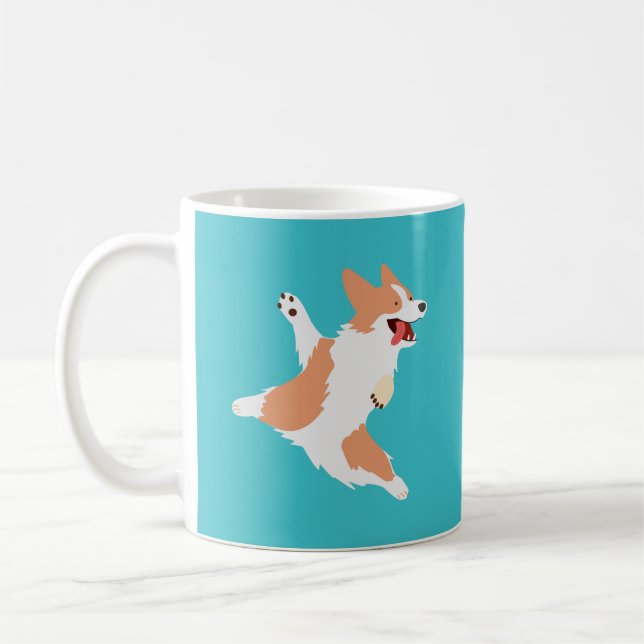 Playful Corgi Coffee Mug (Left)