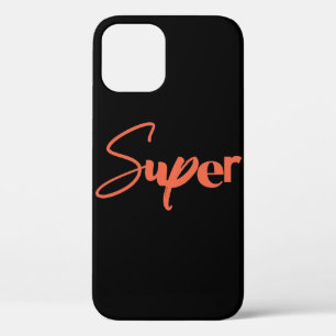 Playful, creative, cool trendy red design of Super iPhone 12 Case