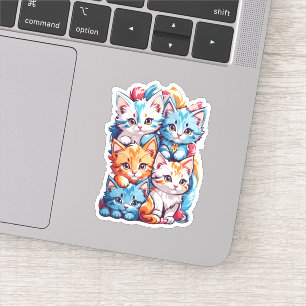 Playful Cute Kawaii Kitties