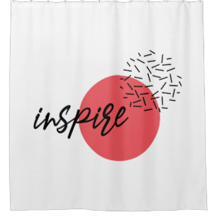 Playful, cute, modern, simple design of Inspire Shower Curtain