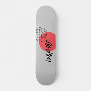 Playful, cute, modern, simple design of Inspire Skateboard