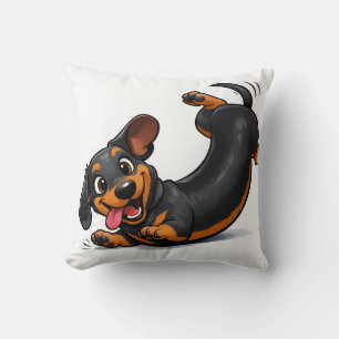 Playful Dachshund Puppy Cushion