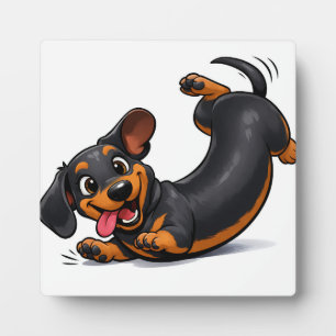 Playful Dachshund Puppy  Plaque
