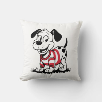 Playful Dalmatian Pup in a Cosy Sweater Cushion