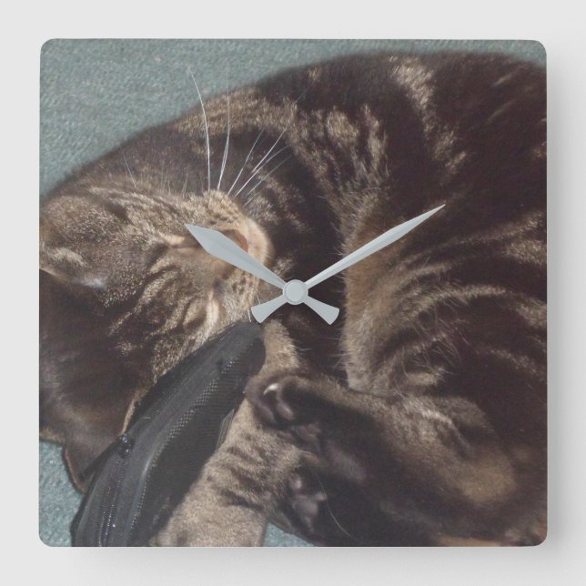 Playful Dave Square Wall Clock (Front)