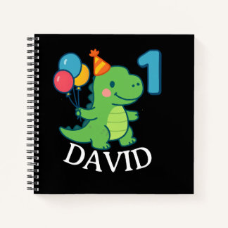 Playful Dino Birthday Celebration   Notebook