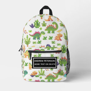 Playful Dinosaur Print Kids Printed Backpack