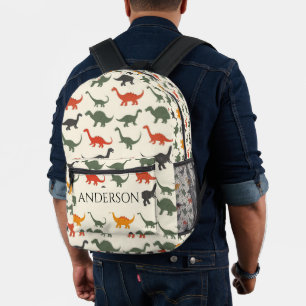 Playful Dinosaur Print Kids Printed Backpack