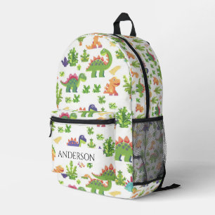 Playful Dinosaur Print Kids Printed Backpack