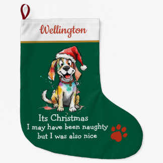 Playful Dog Christmas Stocking –  Cute Festive
