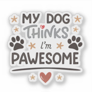 Playful Dog Pawesome Cartoon Art