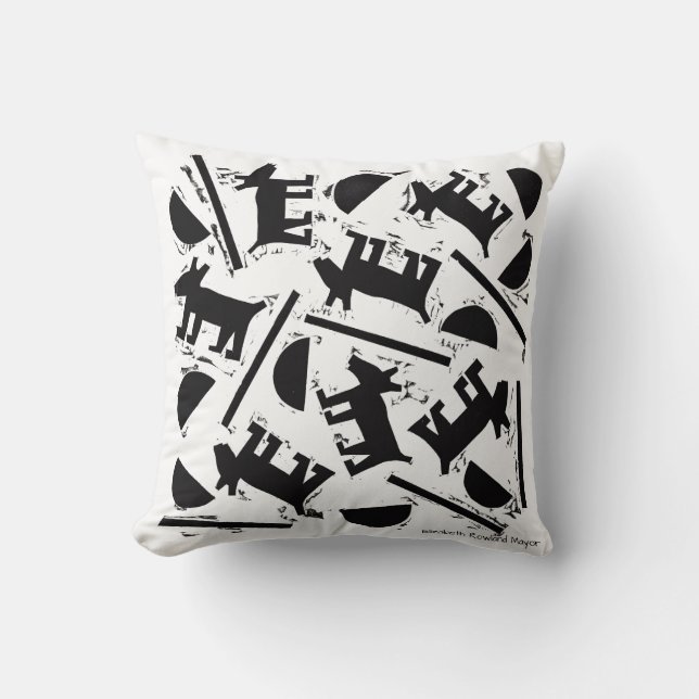 Playful Dog Pillow (Front)