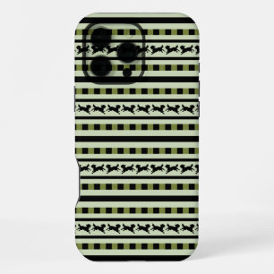 Playful Dog Stripe Pattern iPhone 16 Pro Max Case