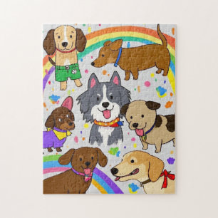 Playful Dogs Puppies  Jigsaw Puzzle