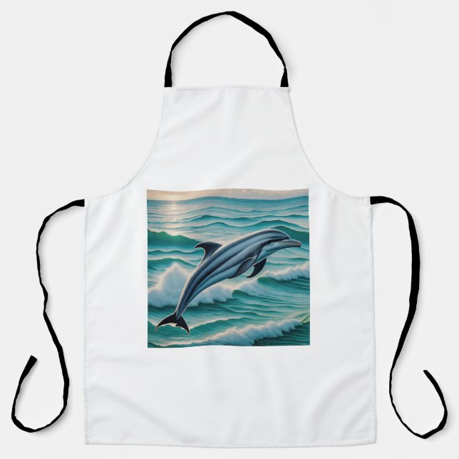 Playful Dolphin Apron Designs (Front)