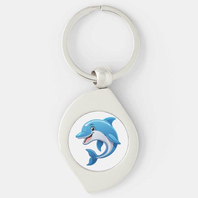 Playful Dolphin Key Ring (Front)