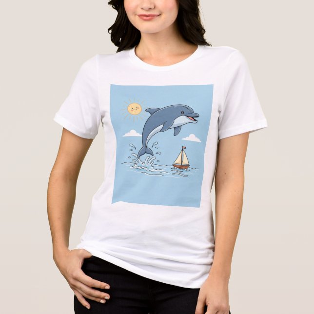 Playful Dolphin Leap Tee (Front)