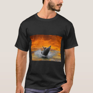 Playful Dolphin Mammal Art Tee