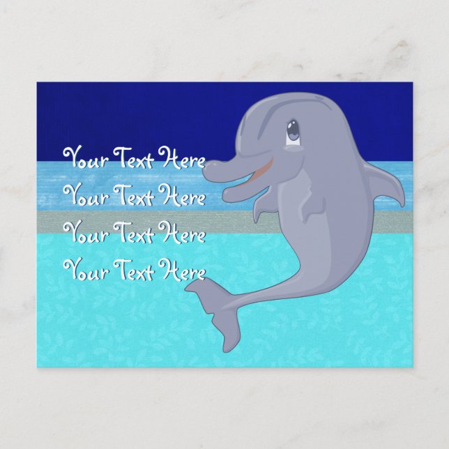 Playful dolphin Postcard (Front)