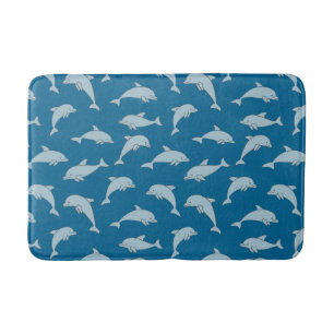 Playful Dolphins Design Bath Mat