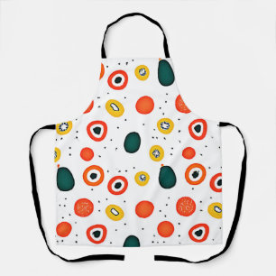 Playful Dot Circle Pattern Apron
