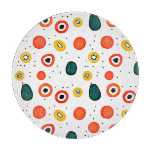 Playful Dot Circle Pattern Cutting Board