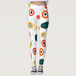 Playful Dot Circle Pattern Leggings