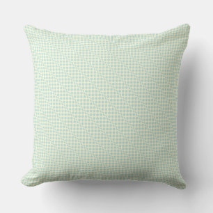 Playful dots pastel blue on cream cushion