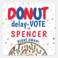 Playful Doughnut Delay: Vote" Election colourful