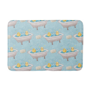 Playful Ducks in Clawfoot Tub Bath Mat