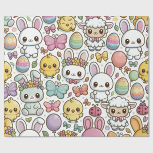 Playful Easter Bunny Pattern  Wrapping Paper