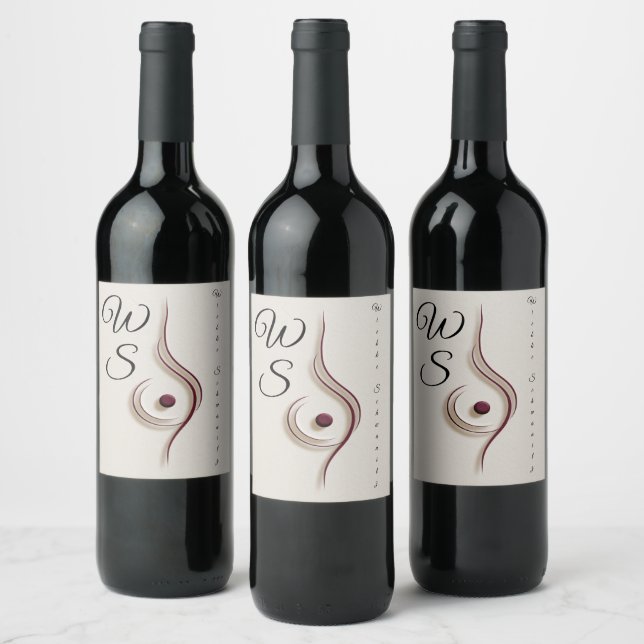 🍷 Playful & Elegant Wine Label Design 🎨🍇 (Bottles)