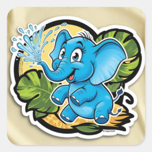 Playful Elephant Sticker