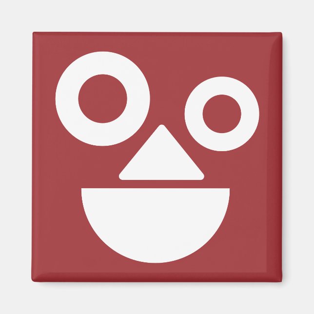 Playful face minimal funny magnet (Front)